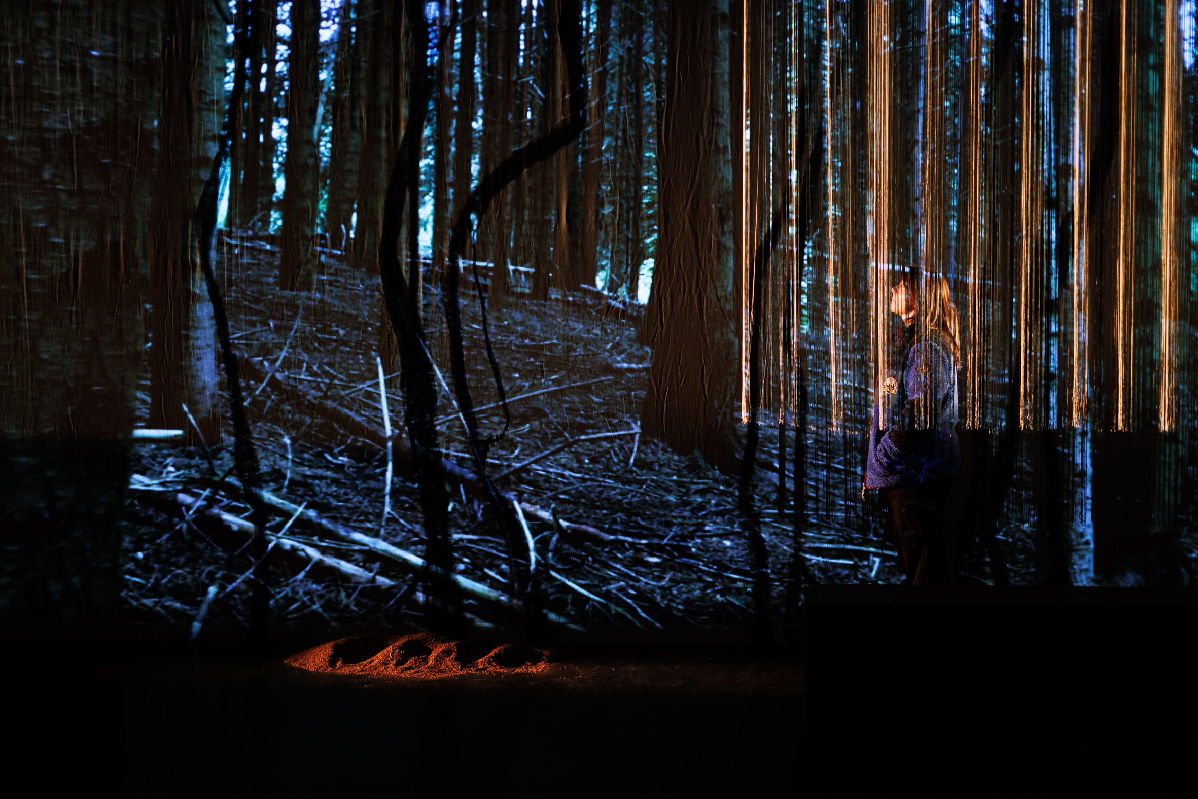 photo de répétition du spectacle Ecorces, Polar forestier